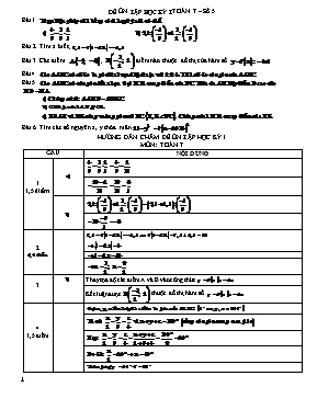 Đề ôn tập học kỳ I Toán 7  Số 5